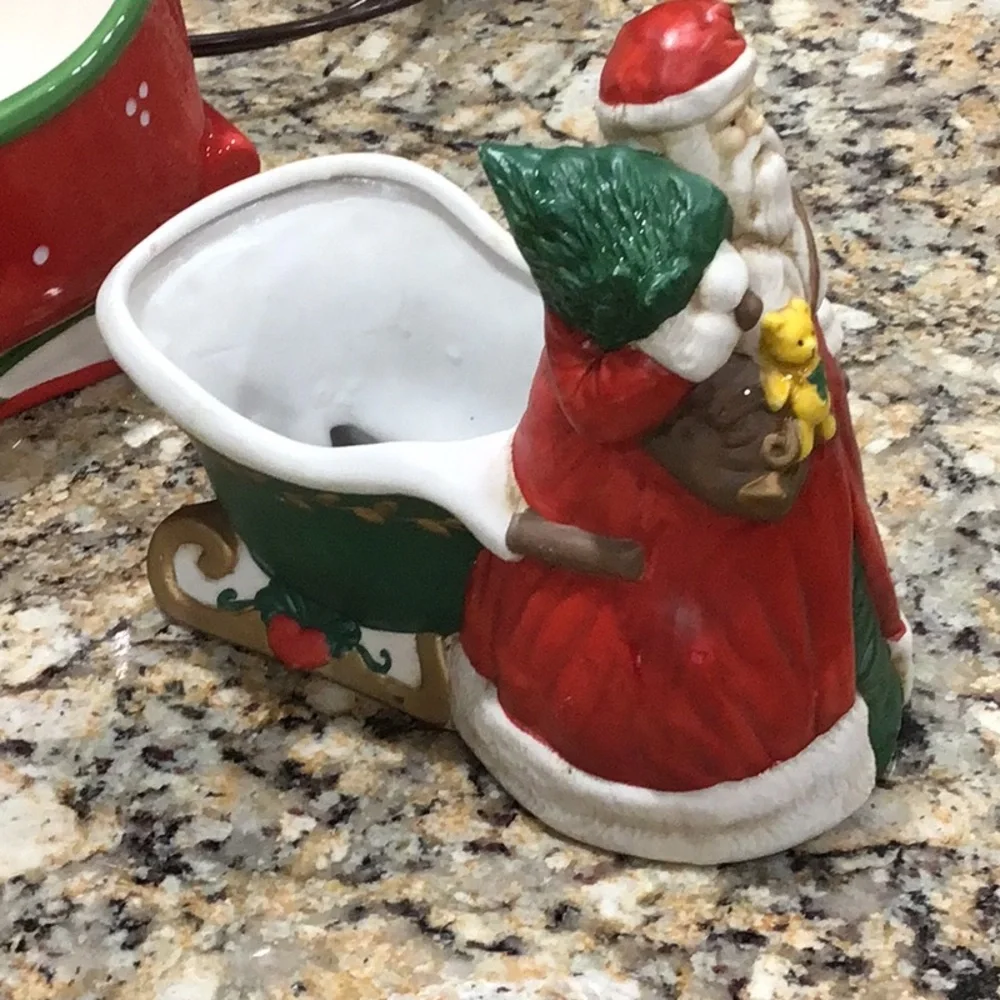 Vintage Claire Burke Santa Christmas Holiday Figurine Hand Painted 1993